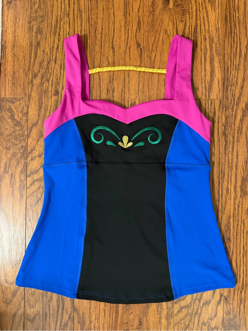 Crowned Athletics Snow Sister Disney Frozen Anna Inspired Athletic Tank XL EUC